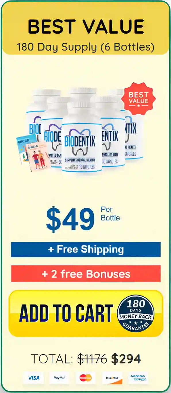 BioDentix 6 bottle pricing